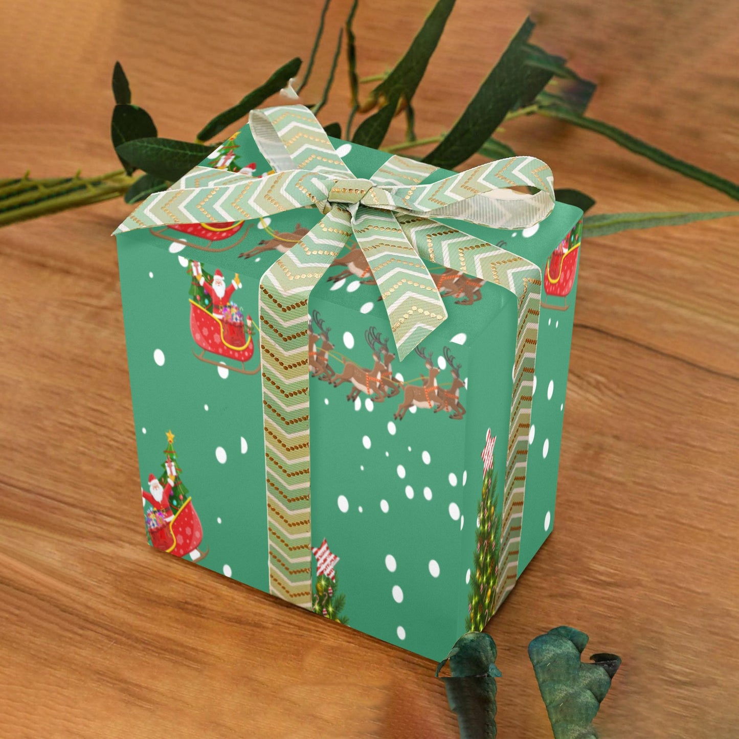 Jolly Christmas Magic Wrapping Paper – Santa, Trees & Presents