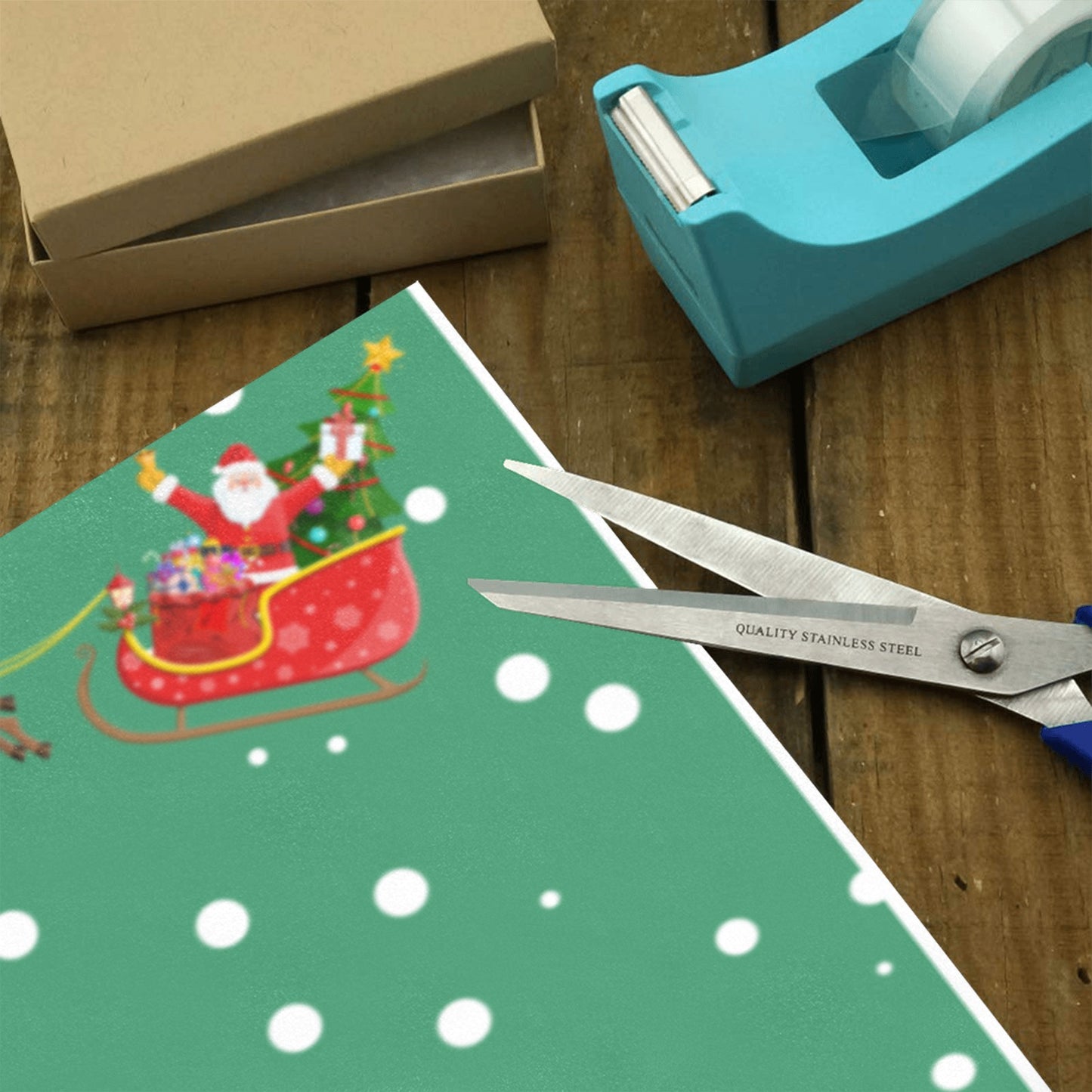 Jolly Christmas Magic Wrapping Paper – Santa, Trees & Presents