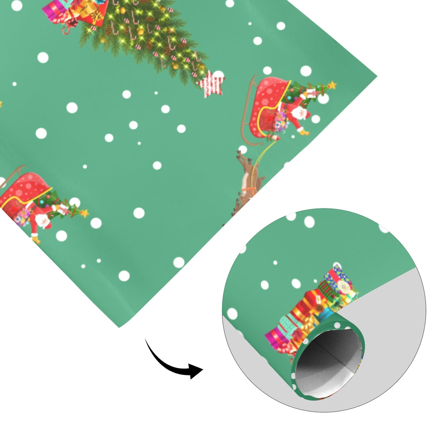 Jolly Christmas Magic Wrapping Paper – Santa, Trees & Presents