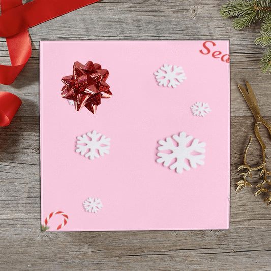 Season's Greetings Wrapping Paper – Candy Canes & Snowflakes